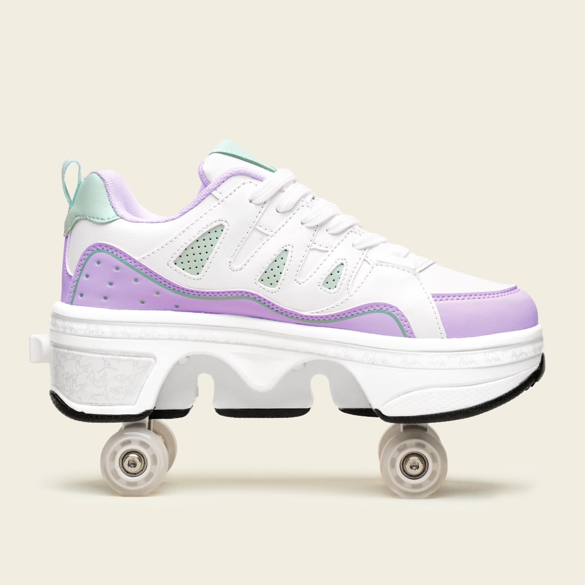 Liekick Lumi Фіолетові роликові кросівки 2 в 1 — вигляд збоку